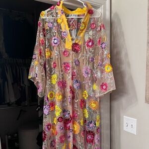 la Vie Style House maxi sequin mesh dress